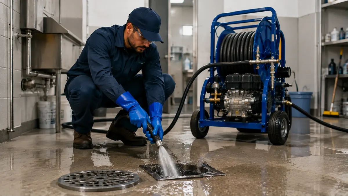 Floor Drain Hydro Jet Cleaning in Clayton