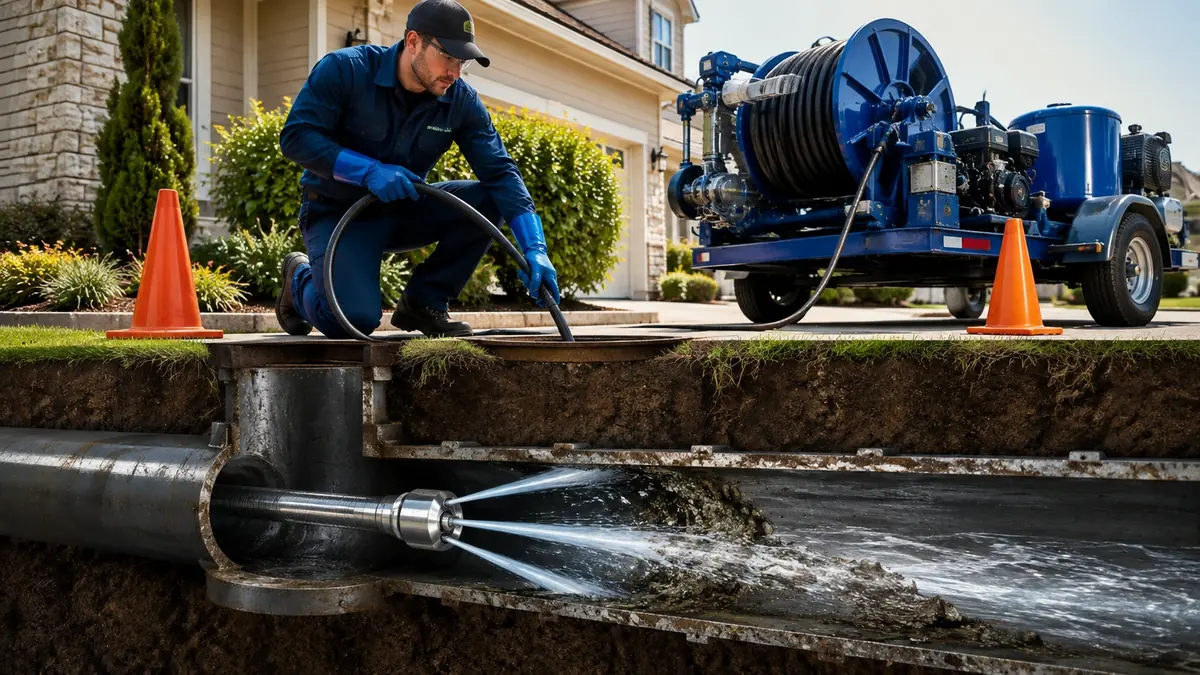 Main Sewer Line Hydro Jet Cleaning in Clayton